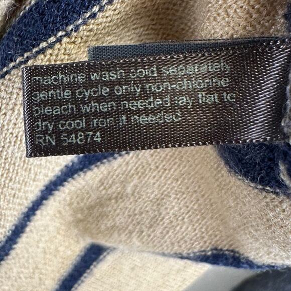 The Limited Brown Striped Wool Blend Crew Neck Long Sleeve Sweater Wmns Size XS - Picture 12 of 14